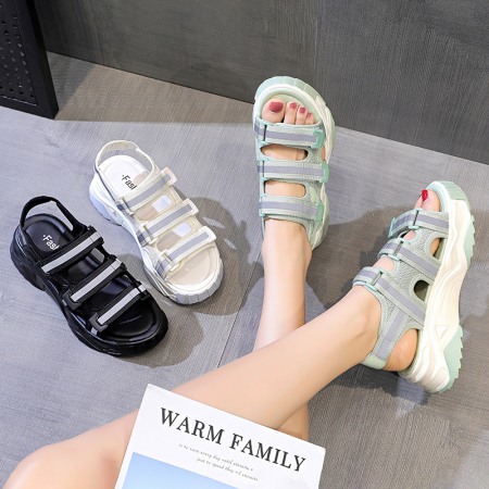 Sandals Women Summer New Velcro Trifle Platform Sandals Trendy Sports Daddy Sandals